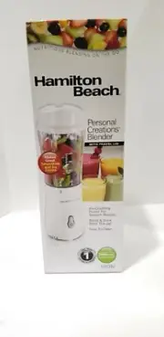 Hamilton Beach Personal Single Serve Blender with Travel Lid White 51101
