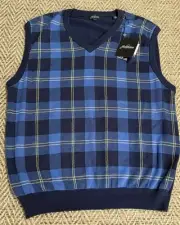 Jack Nicklaus Men’s Plaid Sweater Best Sz M Casual Golf NWT