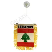 Lebanon Mini Banner / Lebanon Flag / Double Sided Mini Lebanon Car Window Flag