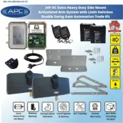 24V Folding Arms Automatic Driveway Gate Openers All Metal Gears Back-up Battery