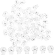 LOLIPPYY 50Pcs Spring Cord Locks Transparent Toggles for Drawstrings Lanyards and DIY Projects Practical Fasteners for Clothing Bags and Accessories