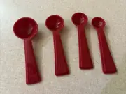 Set up for measuring spoons Tupperware