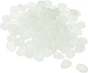 sourcing map 300pcs Glow Rocks 8-11mm Glow Pebbles Decoration in the Dark Luminous Stones Decor DIY Decorative White for Garden, Potted Plant, Fish Tank