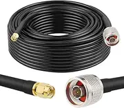 MOOKEERF N Male to SMA Male Cable 75ft Low Loss RG58 SMA to N Cable 50 Ohm for WiFi Router,GPS Receiver,Antenna,Signal Booster Use