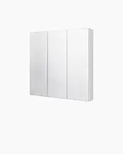 Bathroom Mirror Cabinet Vanity Medicine White Shaving Storage 900x900mm 3 Door