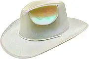 [Generic] Neon Cowboy Hat LED Rancher Hat Sparkly Cowgirl Hats - Light up Cowboy Hats for Adults, LED Hat, Glitter Cowgirl Hat, Headwear Cowboy Hat, for Disco, Halloween, Birthday, Bachelorette