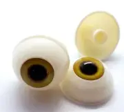 Realistic Acrylic Eyes for Halloween PROPS, MASKS, DOLLS ( RABBIT YELLOW 26 mm)