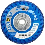 Norton 66623399147 5x5/8-11” BlueFire R884P ZA Type 27 Flap Discs 80 Grit 10 pk