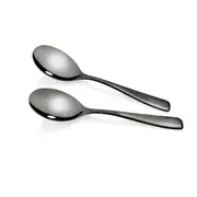 2pc Stanley Rogers Stainless Steel Soho Serving Spoon Dinner Utensil Set Onyx