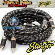 STINGER SI9220 PRO 2-CHANNEL 20 FT MALE PURE SILVER RCA 9000 INTERCONNECT CABLE