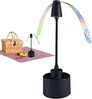 Outdoor Fly Fan - Gnat Lighting Spinner Away | Energy-Saving Gnat and Fly Away Fan for Patio Camping Restaurant Poolside Garden