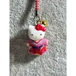 老物收藏出清～正版三麗鷗HELLOKITTY粉色和服造型小吊飾～北海道小樽～限定款出清特賣