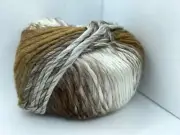 Browns White Vivid Wool 40663 Ice Yarns Striping Wool Acrylic Blend 50gr 87yds