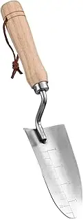 Alasum Garden Trowel with Handle Durable Gardening Shovel for Digging Planting Weeding Multi Functional Tool with Measurement Markings for Easy Soil