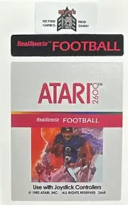 Atari 2600 Replacement Label - RealSports Football