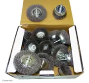 WIRE WHEEL SET – 4” brush wheels and 3” cups – use with drill or die grinder