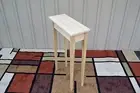Unfinished 18" Narrow Console Sofa Tapered Leg Shaker Square Edge Pine Table
