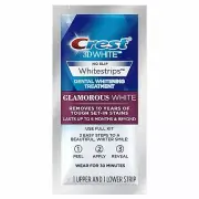 Crest 3D White Whitestrips Teeth Whitening Treatments Strips 2 - 7 Pouches GLAM