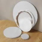 1Pcs Pure Cotton Round Painting Canvas Blank Painting Boards Drawing Panels