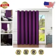 Extra Wide Purple Blackout Curtain Panel 120" x 96" - Perfect for Room Dividers