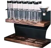 12 Tubes Coffee Bean Cellar, Single Dose Coffee Bean Storage Tubes, Capacity of a Single Bottle 23-25​g, with Hopper, Exhaust Valve, for Coffee Bean Cellar