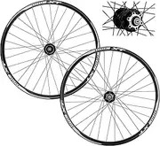 Mountain Bike Wheelset 26"/27.5"/29", Aluminum Alloy Rim 32H Disc Brake MTB Wheelset, Quick Release Front Rear Wheels Black Bicycle Wheels,Bike Wheels for 7-11 Speed Cassette