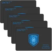 [DAITET] RFID and NFC Blocking Cards for Men & Women, Fuss-Free Protection for Entire Wallet Shield,5 Pack Slim Contactless Bank Debit Credit Card Passport Protector Blocker Set