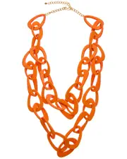 Kenneth Jay Lane Plated Resin Link Necklace