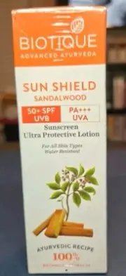 BIOTIQUE SUN SHIELD SANDALWOOD 50+ SPF UVB PA+++UVA 120ml