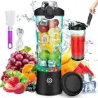Portable Blender for Smoothies and Shakes, USB-C Rechargeable, Includes Lid