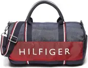 NEW! TOMMY HILFIGER Small Signature Sport/Soccer Duffel Bag-Navy-M66933871-475