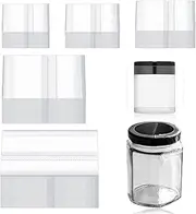 Mardatt 1250Pcs 5 Sizes PVC Heat Shrink Wrap Bands, Clear Heat Shrink Wrap Film Bottle Shrink Bands Perforated Shrink Seal Bands for Essential Oil Bottle Jars