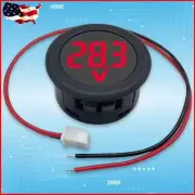 DC 4-100V Round Voltmeter Head Programmable LED Digital Display Volt Gauge Meter