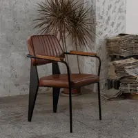 在飛比找ETMall東森購物網優惠-北歐工業風創意個性餐椅美式復古靠背扶手椅餐廳酒吧金屬鐵藝椅子