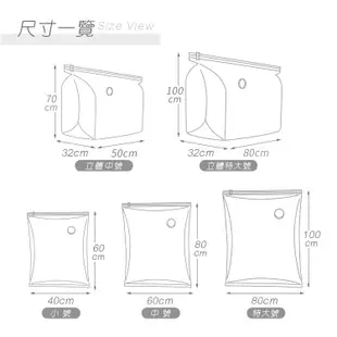 免抽氣壓縮袋 3D立體壓縮收納袋 真空壓縮袋 旅行收納 棉被收納 衣物收納 免抽氣筒 真空收納袋【CC-I047】