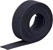 uxcell Twill Elastic Band Double-Side 1" Flat 2 Yard 1 Roll Flat Elastic Ribbon Cord Navy for Sewing, Waistband