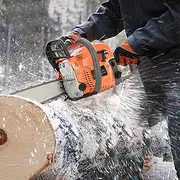 Gas Chainsaw 20Inch, 58CC 8500RPM/2KW Chainsaw Gas Powered, Gasoline Handheld Cordless Petrol Chain Saws, Multifunctional High Power Chain Saws for Trees Wood Farm Forest Garden Ranch Cutting (Orange)