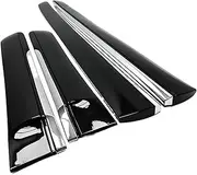 Exterior Side Door Body Molding Cover Trim Strips Compatible for Lexus GX460 2010 2011 2012 2013-2020 Chrome Silver & Black Car Accessories(Black)