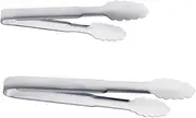 2Pcs Stainless Steel Food Clamp Non Slip Kitchen Tongs for Grilling Baking and Cooking Multi Purpose Food Clip