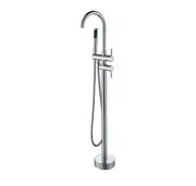 VANITY ART VA2029-PC FREESTANDING TWO HANDLE TUB FILLER FAUCET WITH HAND SHOWER