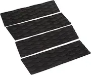 OSOLADY 4Pcs Non Slip Surfboard Tail Pads Surfing Mats with Grooves Self Adhesive Deck Pads for Enhanced Foot Support for Surf and Skimboard Use