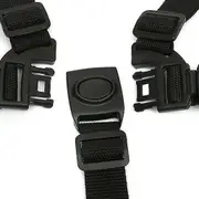 5 Point Child Safety Belt, Adjustable Rotating Hook Baby Safety Belt For Pushchair Highchair (Black) (hs)