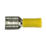 K4 1/4" Yellow Female Slide On Terminal For 10-12 Gauge Wire/Qty 12 Pack