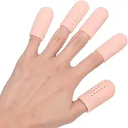10pcs Finger Toe Protector, Breathable Silicone Finger Caps with Holes, Toe Cover Cushions for Corns, Calluses, Blister, Finger Cracking, Missing or Ingrown Toenails, Hammer Toes