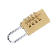 4 Digit Combination Padlock Brass Pad Lock 3mm Shackle 21mm Body Width