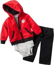 [Carter's] "Daddy's Little Rock Star" Microfleece Hooded Cardigan Set - Baby (6M)