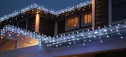 Solar white curtain lights