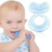 Blue Fish Shaped Silicone Teether with Case for Babies 3 Months Plus