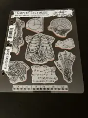Tim Holtz Stampers Anonymous "WEIRD SCIENCE" Rubber Cling Stamp Set CMS379