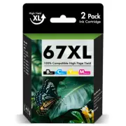67XL XXL Ink Cartridge for HP 67-XL Deskjet 2755 4155 2720e Envy 6010 6055 6020e